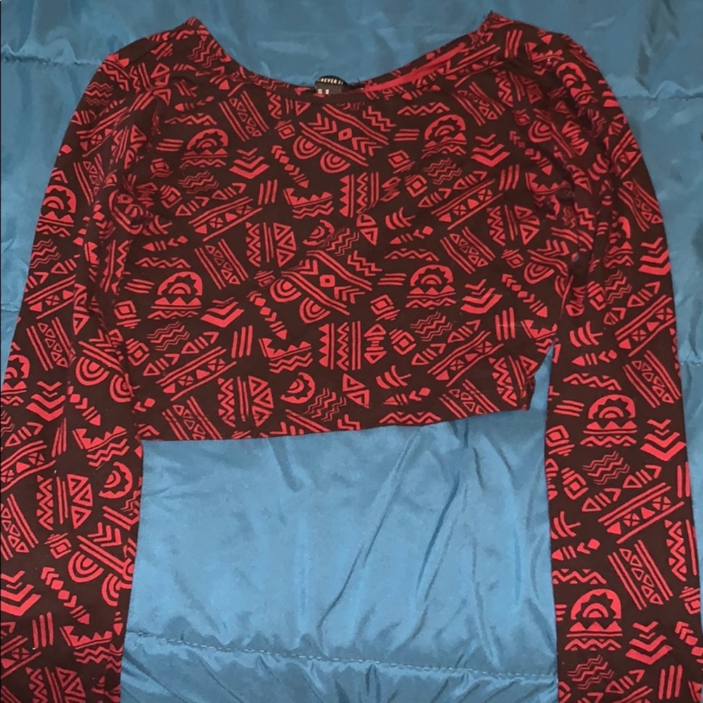 F21 long sleeve crop